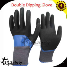 SRSAFETY 13G Knit Nylon Coated Double nitrile gloves